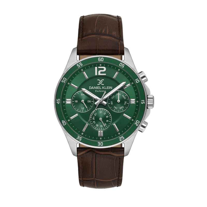 Daniel Klein Men Genuine Leather Dark Brown Watch DK1139733