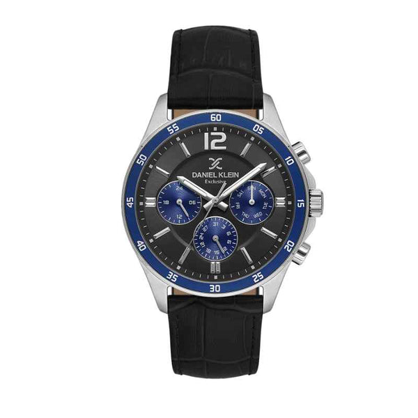 Daniel Klein Men Genuine Leather Black Watch DK1139734