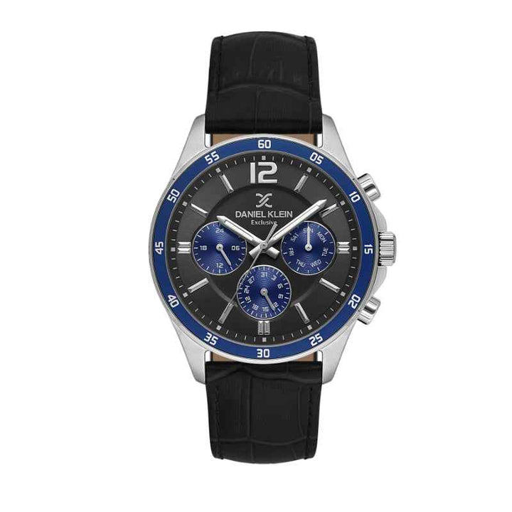 Daniel Klein Men Genuine Leather Black Watch DK1139734