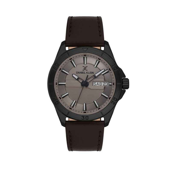 Daniel Klein Men Genuine Leather Dark Brown Watch DK1139755