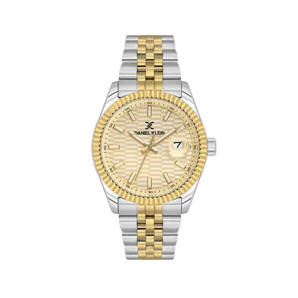 Daniel Klein Men Stainless Steel Silver and Gold Watch DK1139855