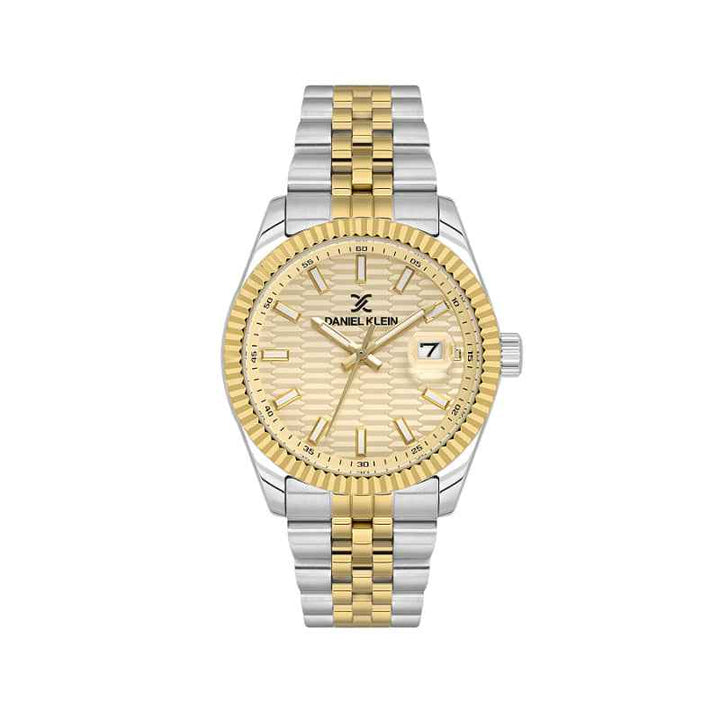 Daniel Klein Men Stainless Steel Silver and Gold Watch DK1139855