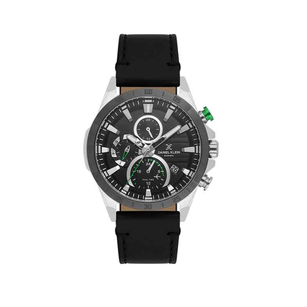 Daniel Klein Men Genuine Leather Black Watch DK1139931