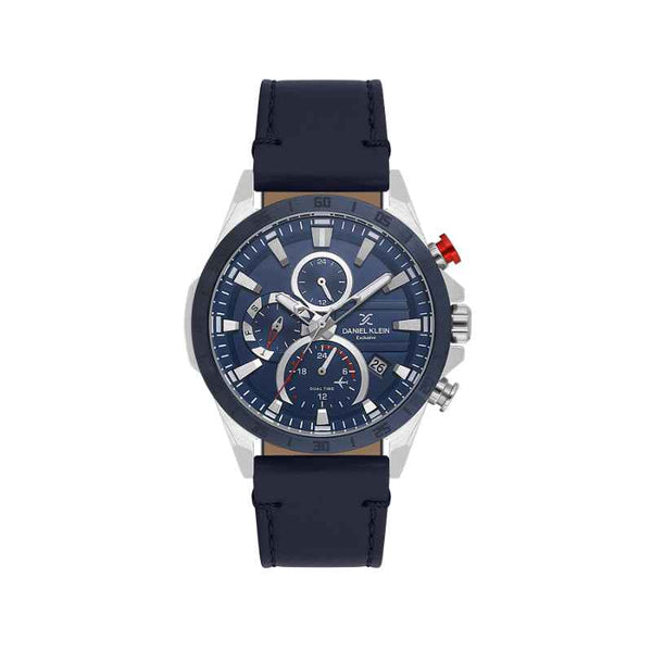Daniel Klein Men Genuine Leather Dark Blue Watch DK1139932