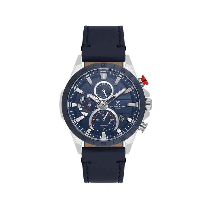 Daniel Klein Men Genuine Leather Dark Blue Watch DK1139932