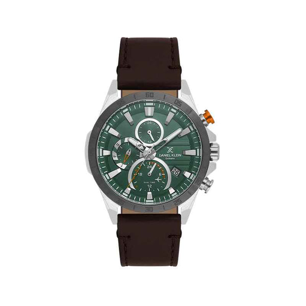 Daniel Klein Men Genuine Leather Dark Brown Watch DK1139933