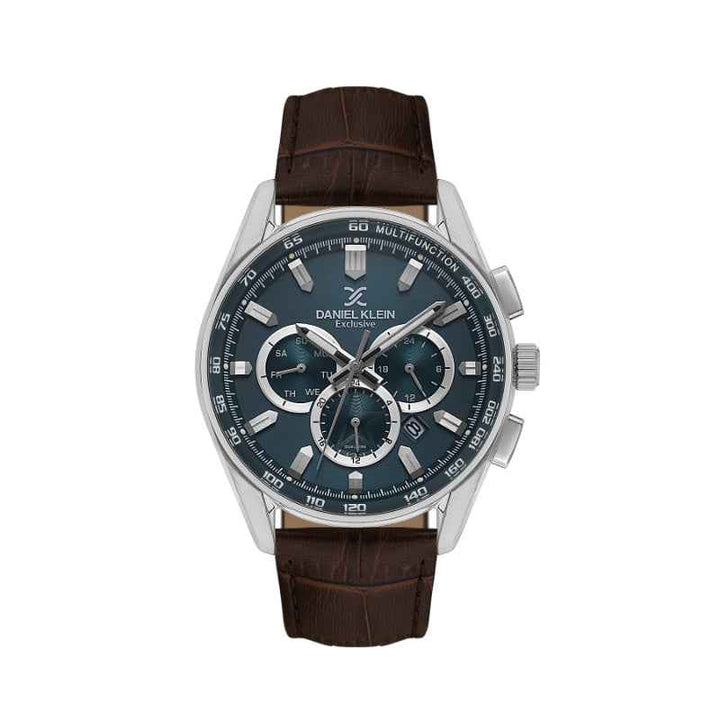 Daniel Klein Men Genuine Leather Dark Brown Watch DK1140023