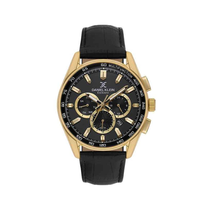 Daniel Klein Men Genuine Leather Black Watch DK1140024