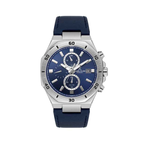 Daniel Klein Men Genuine Leather Dark Blue Watch DK1140032
