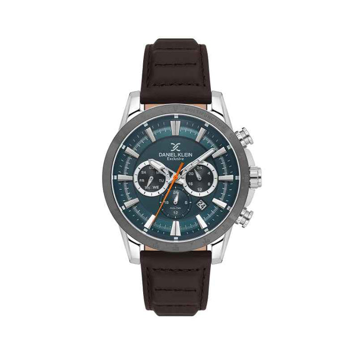 Daniel Klein Men Genuine Leather Dark Brown Watch DK1140065
