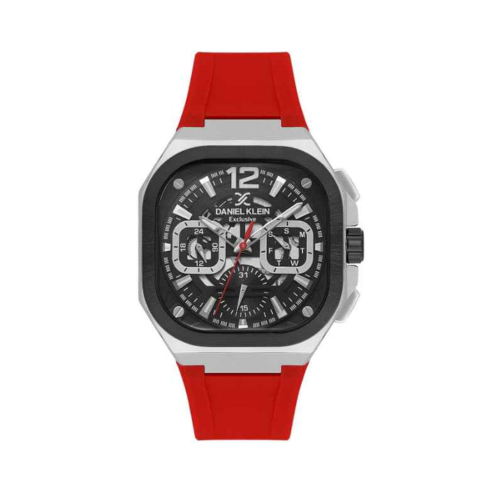 Daniel Klein Men Silicone Dark Red Watch DK1140086