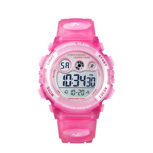 Daniel Klein Girls Pink Silicone Digital Smart Watch DK14512