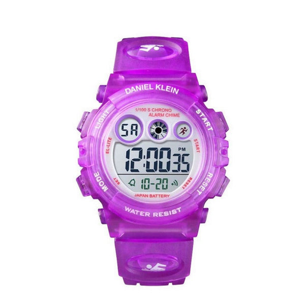 Daniel Klein Girls Purple Silicone Digital Smart Watch