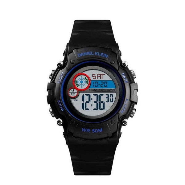 Daniel Klein Boys Black Silicone Digital Smart Watch