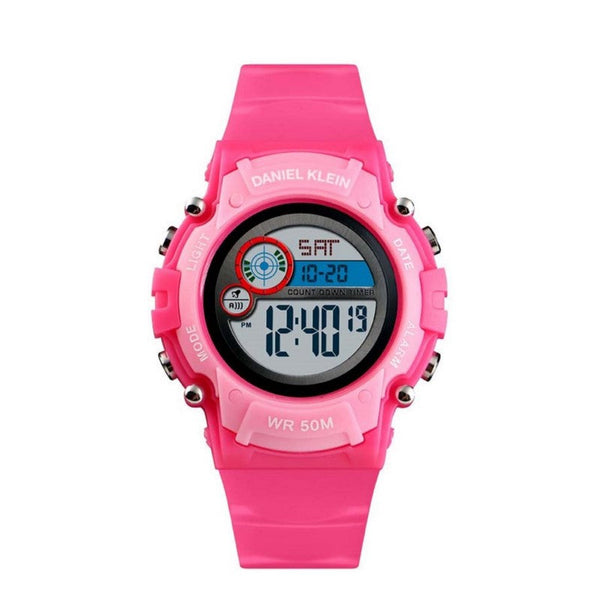 Daniel Klein Girls Pink Silicone Digital Smart Watch