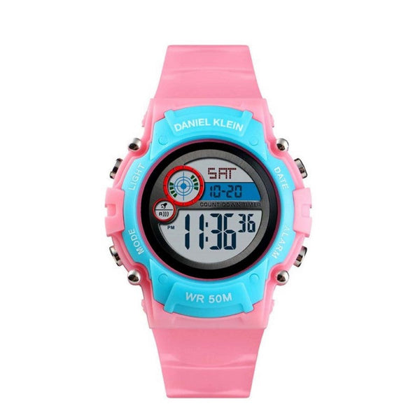 Daniel Klein Girls Pink Silicone Digital Smart Watch