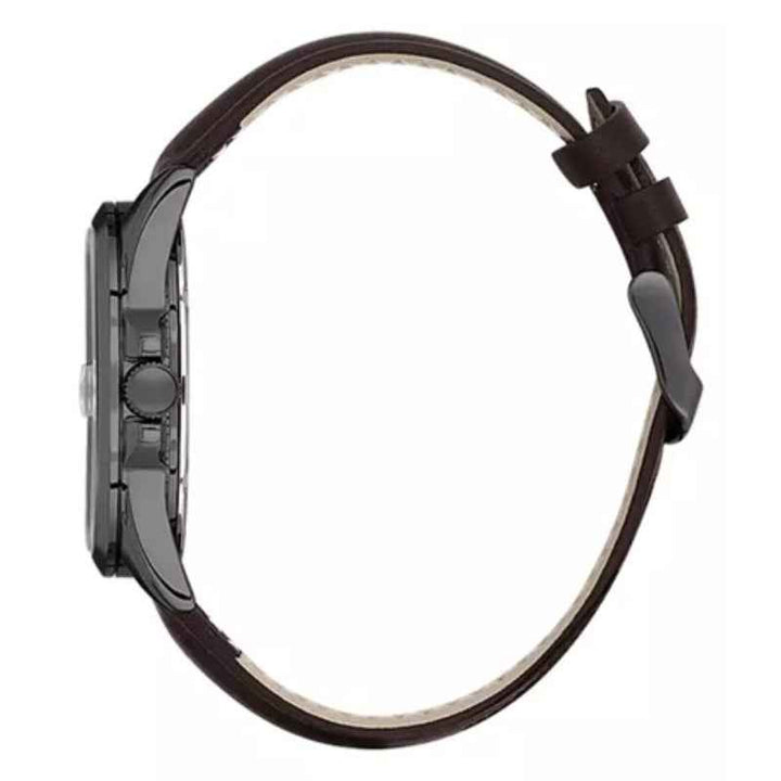 Daniel Klein Men Genuine Leather Dark Brown Watch DK6140384