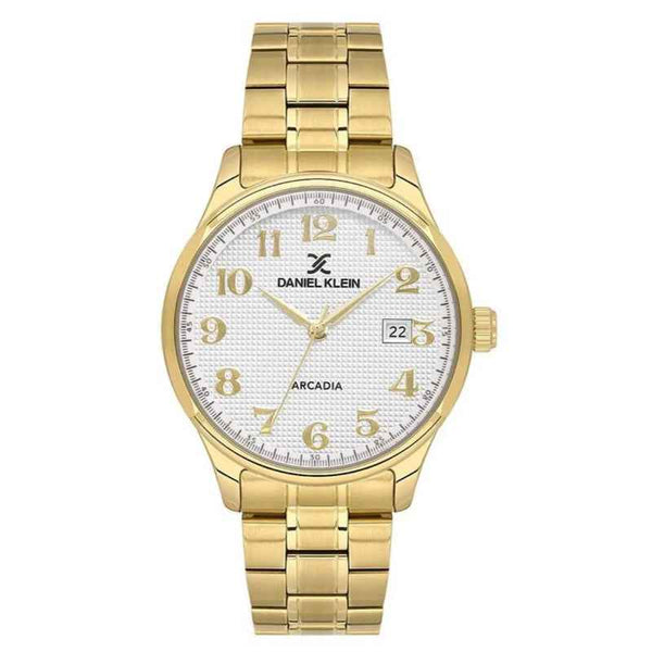 Daniel Klein Men Stainless Steel Gold Watch DK6140504