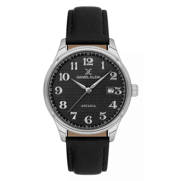 Daniel Klein Men Genuine Leather Black Watch DK6140512