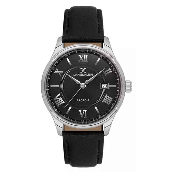Daniel Klein Men Genuine Leather Black Watch DK6140515