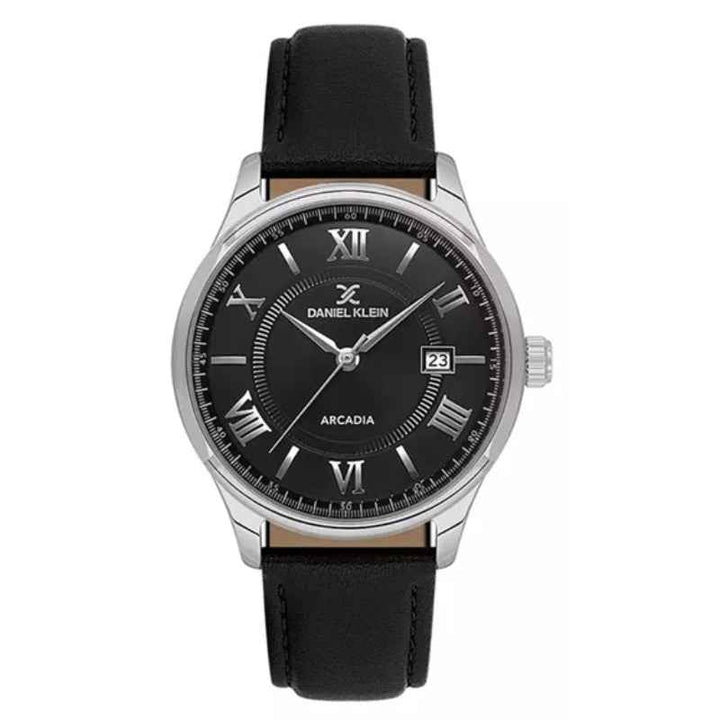 Daniel Klein Men Genuine Leather Black Watch DK6140515