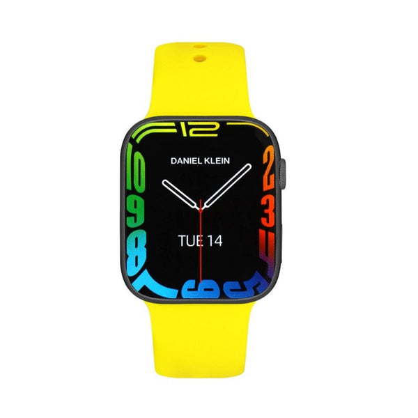 Daniel Klein Unisex Yellow Silicone Digital Smart Watch