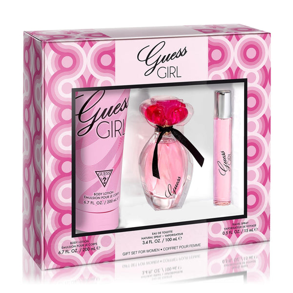 Guess Girl for Women EDT 100 ml/ Body Lotion 200 ml/ Travel Spray 15 ml 3pcs Set DP329936