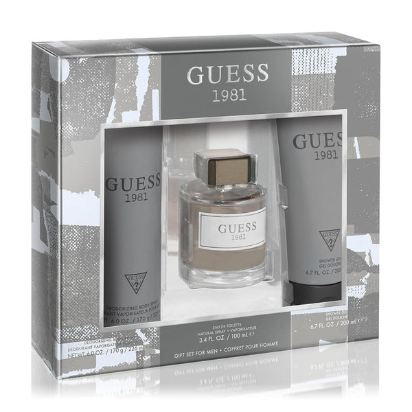 Guess 1981 for Men EDT 100 ml/ Shower Gel 200 ml/ Deo Spray 226 ml 3pcs Set DP329998