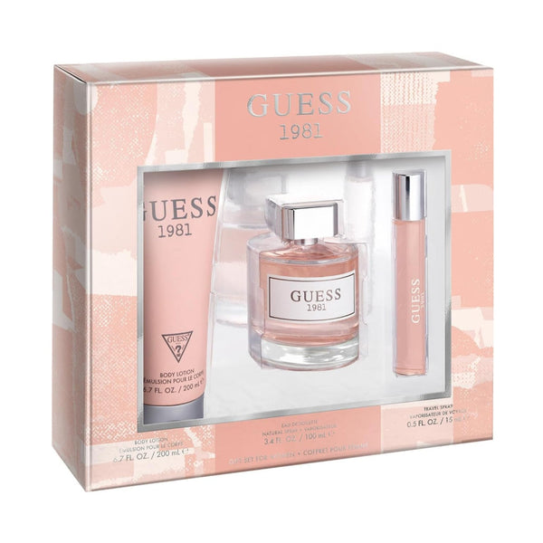 Guess 1981 for Women EDT 100 ml/ Body Lotion 200 ml/ Travel Spray 15 ml 3pcs Set DP330000