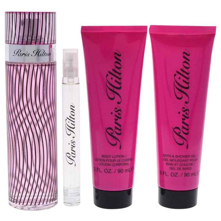 Paris Hilton for Women EDP 100 ml/ Body Lotion 90 ml/ Bath and Shower Gel 90 ml/ Travel Spray 10 ml 4pcs Set DP586310