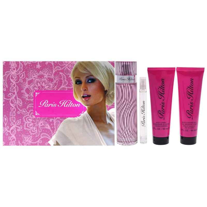 Paris Hilton for Women EDP 100 ml/ Body Lotion 90 ml/ Bath and Shower Gel 90 ml/ Travel Spray 10 ml 4pcs Set DP586310