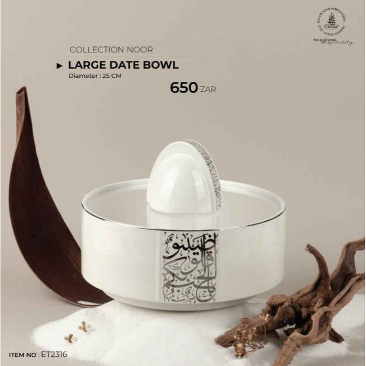 Otantik Large Date Bowl from Nour Pearl 250 mm ET2316