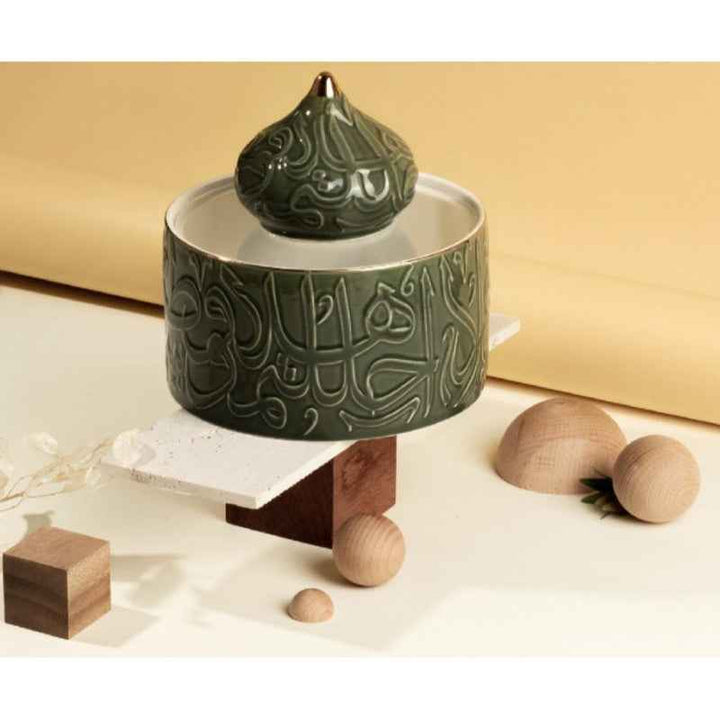 Otantik Acrylic Medium Date Bowl from Diwan Green 180 mm ET2432