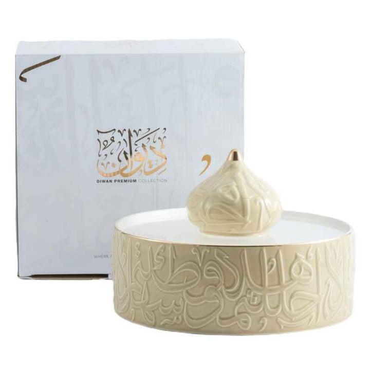 Otantik Acrylic Large Date Bowl from Diwan Ivory 250 mm ET2443