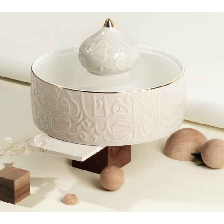 Otantik Acrylic Large Date Bowl from Diwan Beige 250 mm ET2446