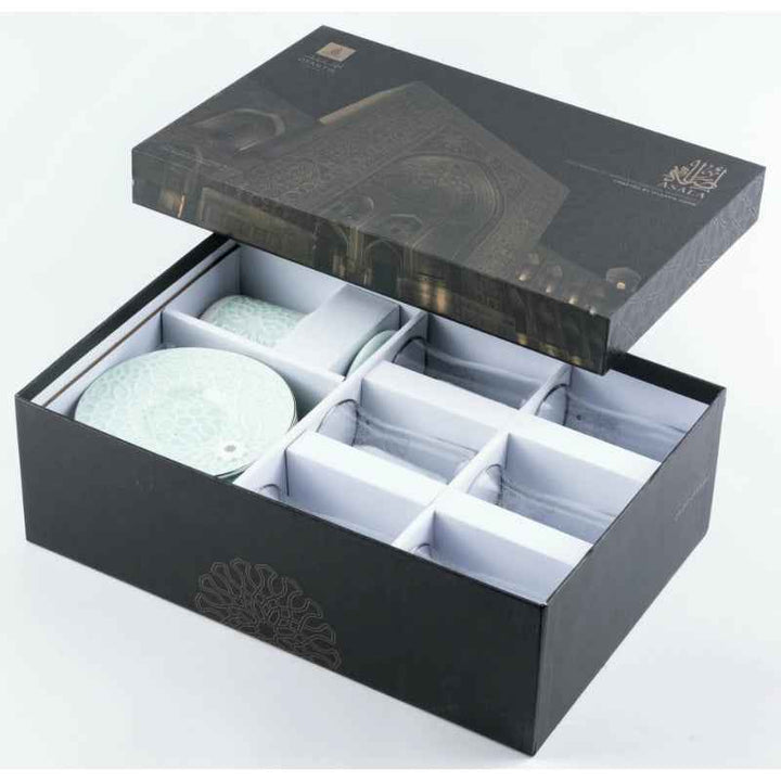 Otantik Tea Glass Set 13 pcs from Asalah Teal 150 cc ET2554