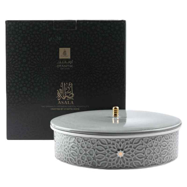 Otantik Large Date Bowl from Asalah Grey 250 mm ET2628