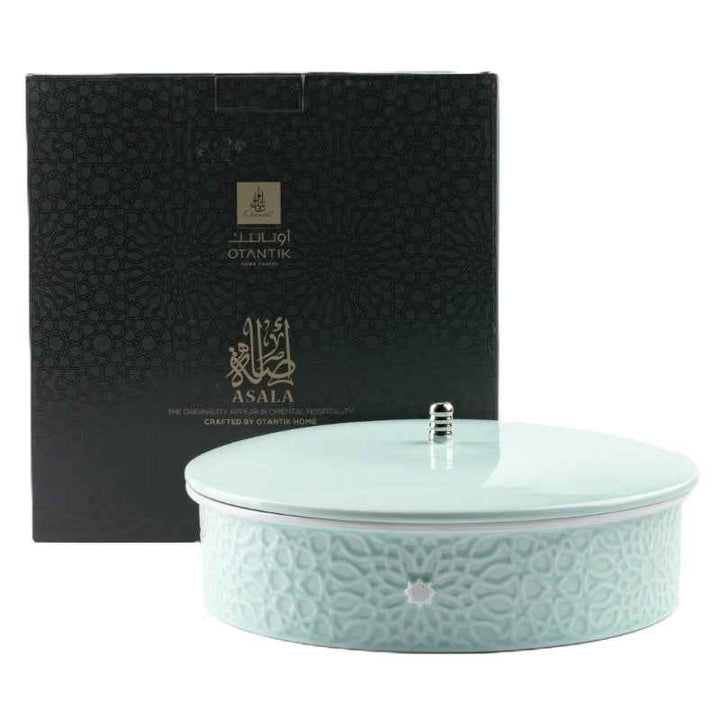 Otantik Large Date Bowl from Asalah Teal 250 mm ET2629
