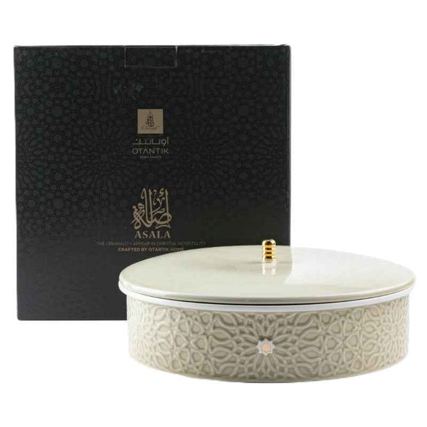 Otantik Large Date Bowl from Asalah Beige 250 mm ET2631