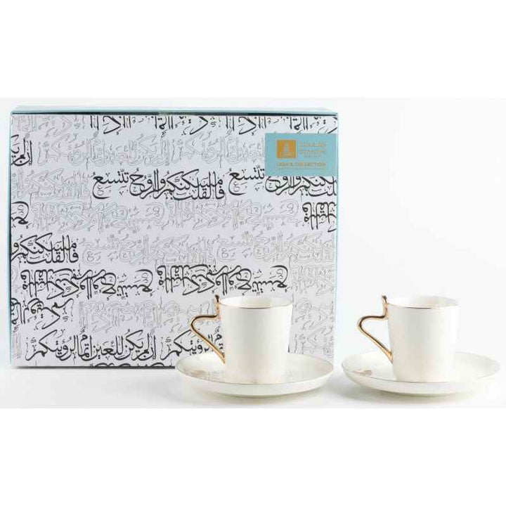 Otantik Porcelain Tea Set 12 pcs from Liqaa Pearl White 200 cc ET2789