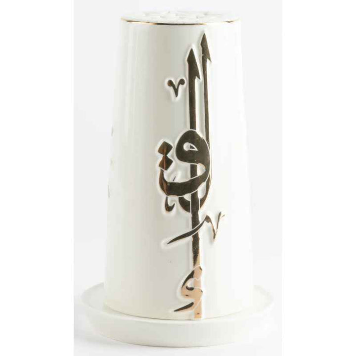 Otantik Medium Electronic Candle from Liqaa White 13.5 x 20 cm ET2824