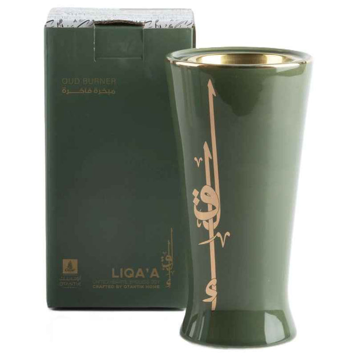 Otantik Incense Burner From Liqaa Green 8.9 x 7.5 cm ET2852