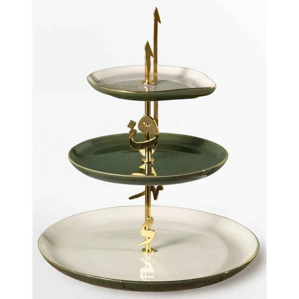 Otantik 3 Layer Stand from Liqaa Green 27x18.7 cm ET2877