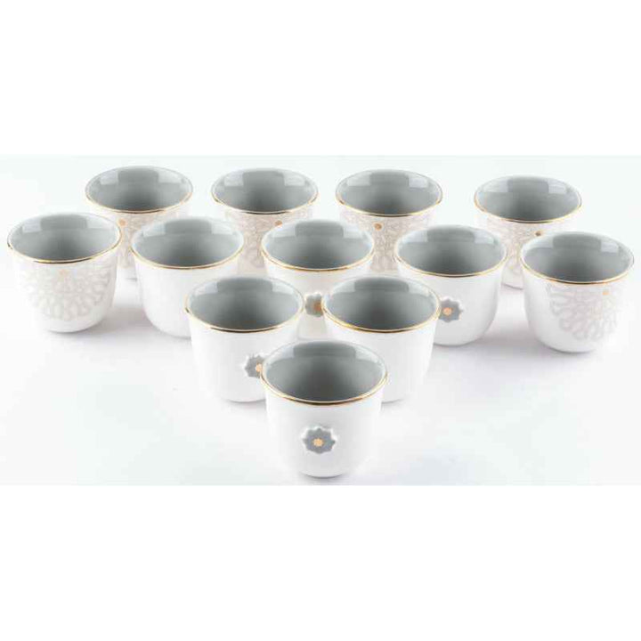 Otantik Arabic Coffee Cups 12 pcs from Asalah Grey 50 cc ET2890