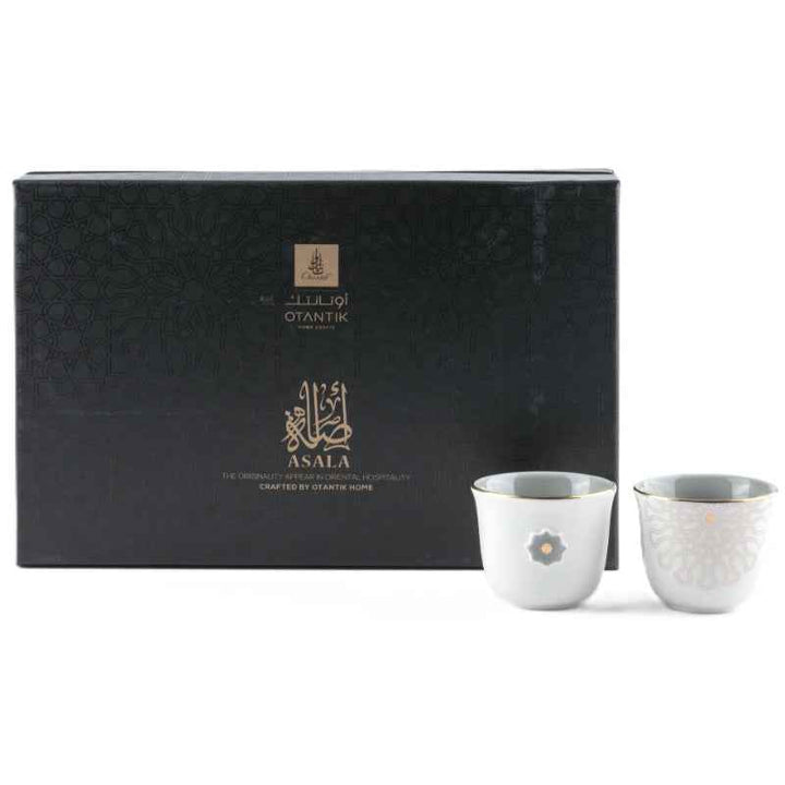 Otantik Arabic Coffee Cups 12 pcs from Asalah Grey 50 cc ET2890