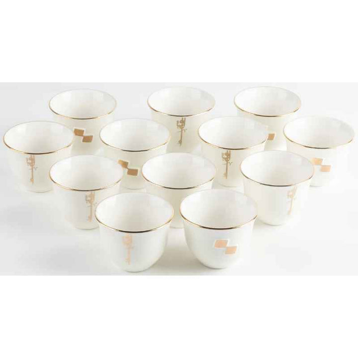 Otantik Arabic Coffee Cups 12 pcs from Liqaa Beige 50 cc ET2926
