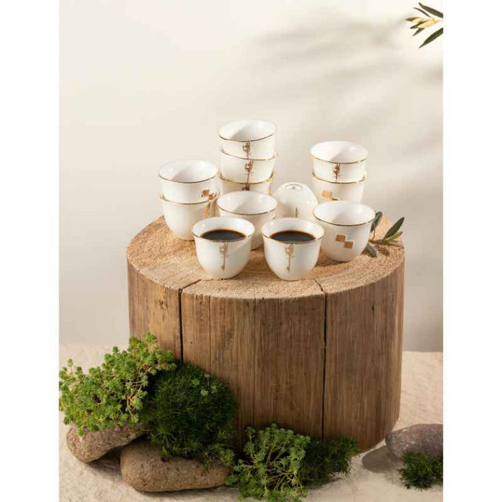Otantik Arabic Coffee Cups 12 pcs from Liqaa Beige 50 cc ET2926