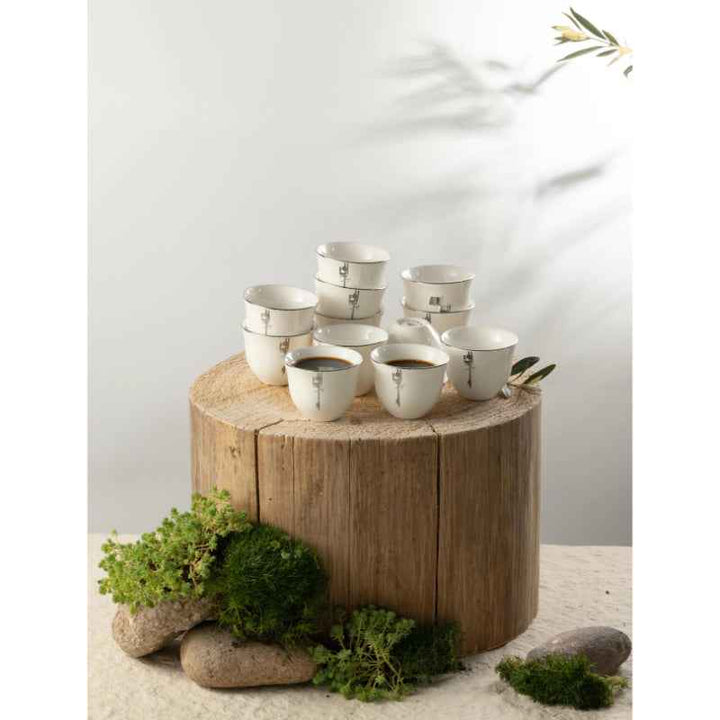 Otantik Arabic Coffee Cups 12 pcs from Liqaa Pearl 50 cc ET2927