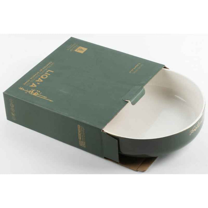 Otantik Salad Serving Bowl from Liqaa Green 10.5 Inch ET2934