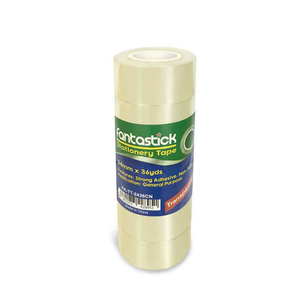 Fantastick Tape 1"X36yds Clear Pack of 6